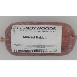 Landywoods Minced Rabbit 454g Frozen Raw Dog Food